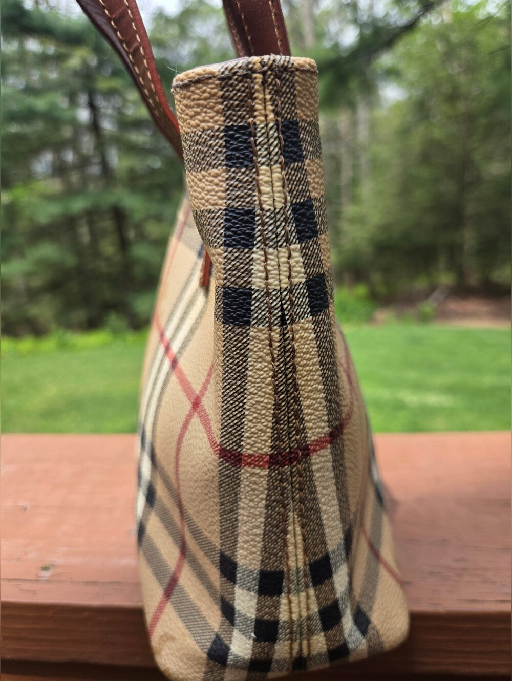 Burberry Haymarket Mini Tote - Picture 3 of 11